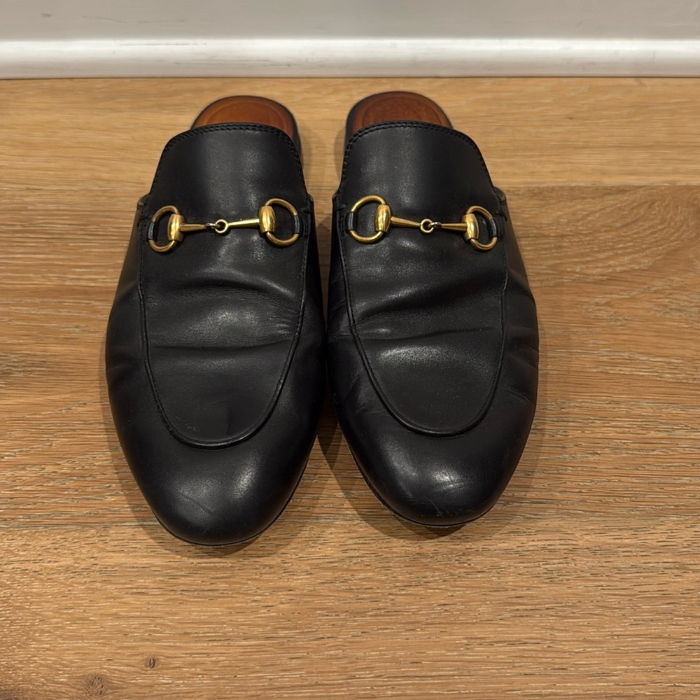 Authentic black Gucci slides